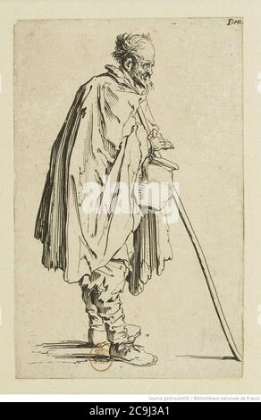 Jacques Callot - Les Gueux (06) - le mendiant au couvet. Foto Stock