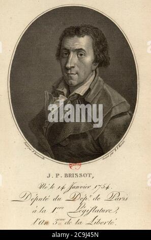 Jacques Pierre Brissot (1754-1793). Foto Stock