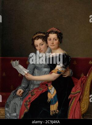 Jacques-Louis David - le Sorelle Zénaïde e Charlotte Bonaparte Foto Stock