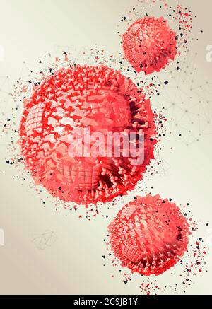 Virus influenzali, illustrazione. Foto Stock