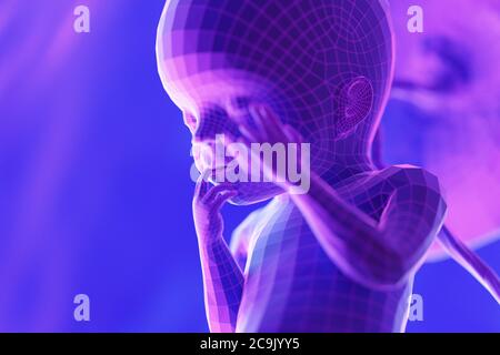 Feto, settimana 23, illustrazione. Foto Stock