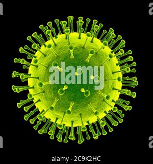 Virus, illustrazione del computer. Foto Stock