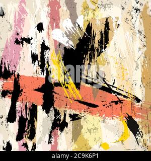 composizione astratta dello sfondo, con tratti e schizzi Illustrazione Vettoriale