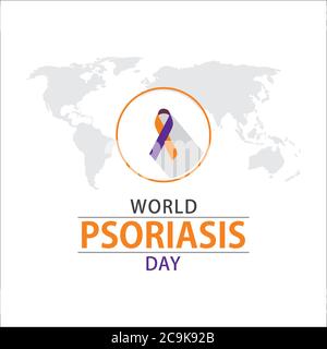 illustrazione vettoriale del mondo psoriasi giorno poster design Illustrazione Vettoriale