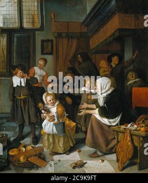 Jan Steen - la festa di San Nicola Foto Stock