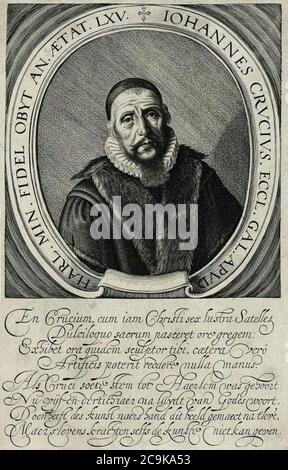 Jan van de Velde II - ritratto di Johannes Crucius dopo Frans Hals. Foto Stock