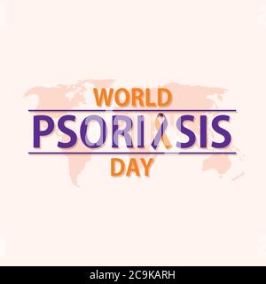 illustrazione vettoriale del mondo psoriasi giorno poster design Illustrazione Vettoriale
