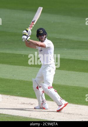 Hove, Regno Unito. 01 agosto 2020. Sussex's Phil Salt batting durante il giorno uno del Bob Willis Trophy tra Sussex e Hampshire al 1 ° terreno della contea centrale. Credit: James Boardman/Alamy Live News Foto Stock