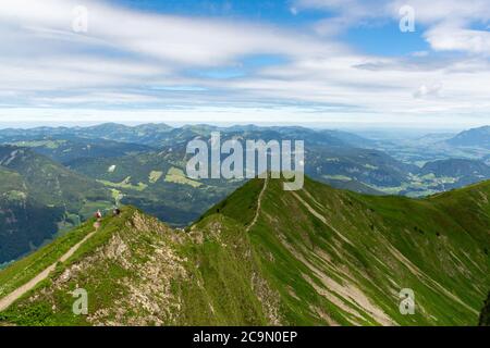 Cresta di montagna di Fellhorn, Germania Foto Stock