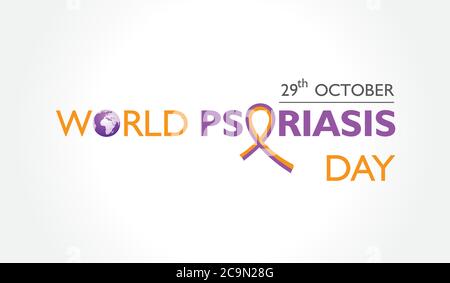Illustrazione vettoriale della Giornata Mondiale della psoriasi osservata il 29 ottobre Illustrazione Vettoriale