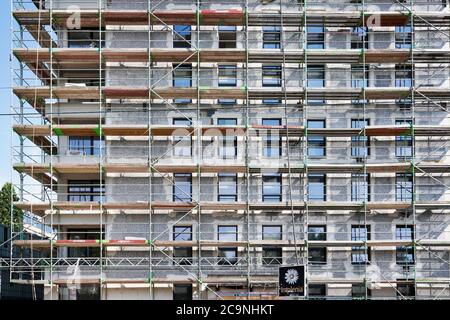 Dortmund, 01.08.2020: Baustelle von Mikro-Apartments der Wohnungsgesellschaft Revitalis/behome im Kreuzviertel Dortmund. Foto Stock