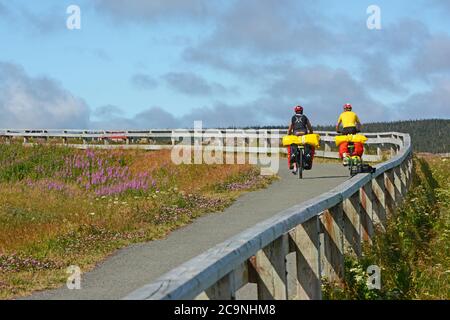 Gita in bicicletta, Terranova, Nord America Foto Stock