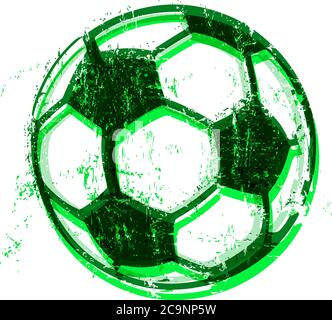 Palla da calcio grugnosa / illustrazione del calcio, illustrazione vettoriale Illustrazione Vettoriale