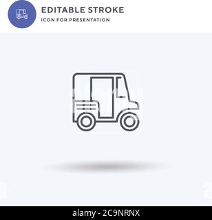 Vettore di icone autorickshaw, segno piatto riempito, pittogramma solido isolato su bianco, illustrazione del logo. Icona autorickshaw per la presentazione. Illustrazione Vettoriale