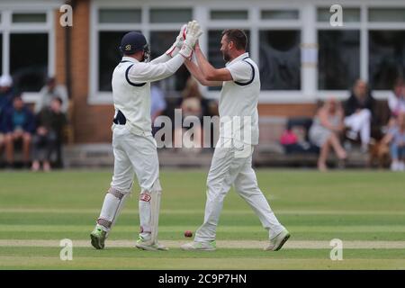 CHESTER LE STREET, INGHILTERRA. 1 AGOSTO 2020 - durante la partita del Bob Willis Trophy tra Durham e Yorkshire a Emirates Riverside, Chester le Street sabato 1 agosto 2020. (Credit: Mark Fletcher | MI News) Credit: MI News & Sport /Alamy Live News Foto Stock