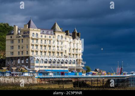 Il Grand Hotel Llandudno North Wales - risalente al 1855 ma sostanzialmente ricostruito nel 1901. 162 camere. Architettura dell'hotel. Foto Stock