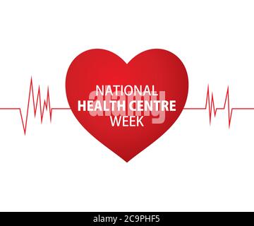 vector illustrator national health center week poster design Illustrazione Vettoriale