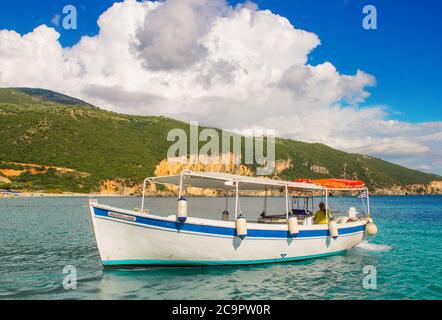 07.09.2014 - Lichnos Beach vicino Parga, Grecia Foto Stock