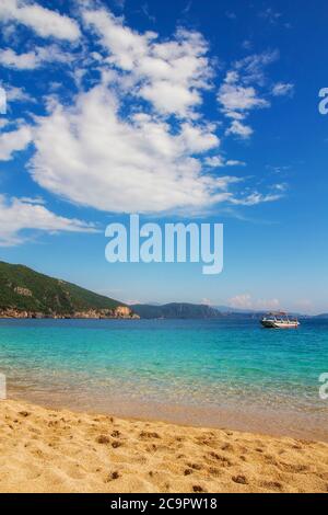 Lichnos spiaggia, vicino Parga, Grecia Foto Stock