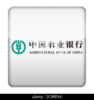 Banca agricola di Cina logo ABC pulsante a icona Foto Stock