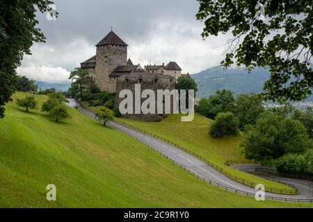 Vista sul Castello di Vaduz nel Liechtenstein Foto Stock