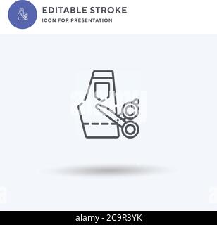 Vettore icona jeans, segno piatto riempito, pittogramma solido isolato su bianco, illustrazione del logo. Icona jeans per la presentazione. Illustrazione Vettoriale