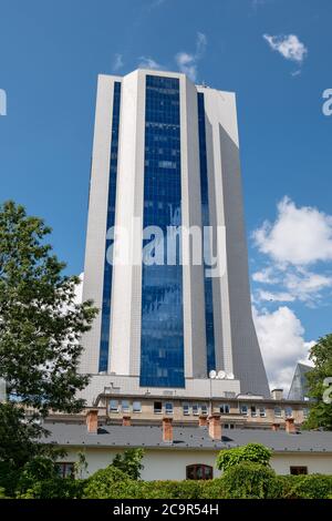 Grattacielo della torre dell'Atlante nel centro di Varsavia in Polonia Foto Stock