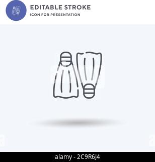 Vettore di icone di capovolgimento, segno piatto riempito, pittogramma solido isolato su bianco, illustrazione del logo. Icona a forma di pinna per la presentazione. Illustrazione Vettoriale