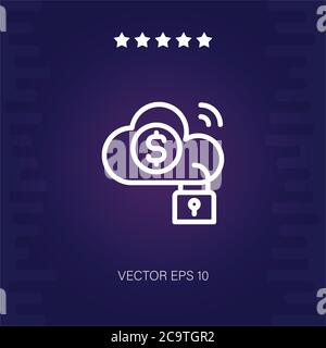 icona vettore cloud banking Illustrazione Vettoriale