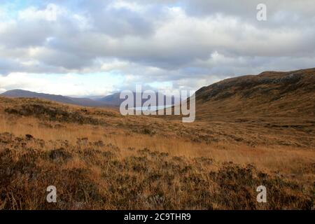 Entlang des West Highland Ways im novembre a Schottland. Foto Stock