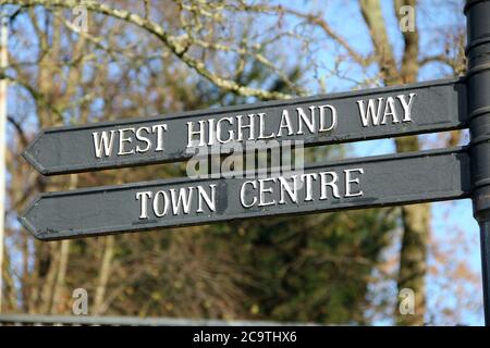 Entlang des West Highland Ways im novembre a Schottland. Foto Stock