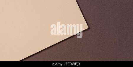 Carte astratte a colori geometria composizione sfondo con toni beige e marrone Foto Stock