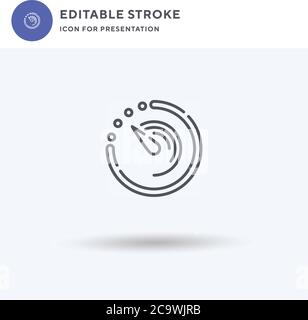 Vettore di icone temporizzate, segno piatto riempito, pittogramma solido isolato su bianco, illustrazione del logo. Icona temporizzata per la presentazione. Illustrazione Vettoriale