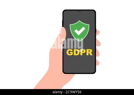 Regolamento generale sulla protezione dei dati - GDPR. Illustrazione vettoriale Illustrazione Vettoriale