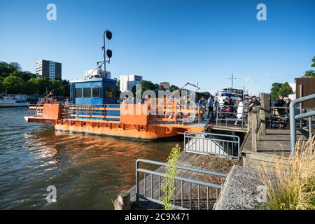 A bordo di un traghetto chiamato 'Föri' a Turku, Finlandia Foto Stock