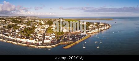 Appletore nel Devon Nord sul fiume Torridge ad alta marea dall'aria Foto Stock