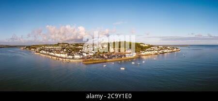 Appletore nel Devon Nord sul fiume Torridge ad alta marea dall'aria Foto Stock