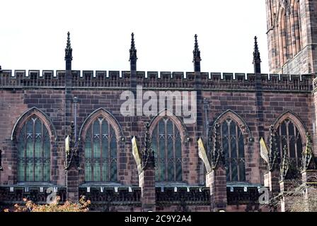 Cattedrale di Chester, Cristo e la Beata Vergine Maria, inghilterra, regno unito Foto Stock