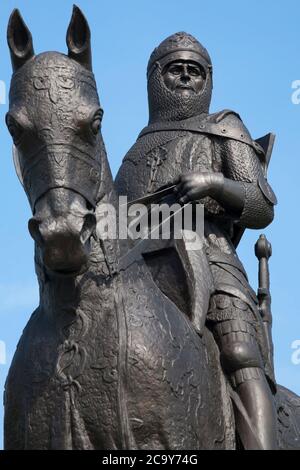 Battaglia di Bannockburn memorial presso il campo di battaglia in Aberdeen, Scozia. Foto Stock