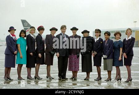 British Airways 1991 presso l'aeroporto Heathrow di Londra Foto Stock