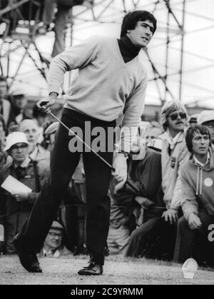 Seve Ballesteros, un giovane di 22 anni sulla sua strada per il suo primo dei tre Open Championship nel 1979..at Royal Lytham St. Annes, in Lancashire, United Kin Foto Stock