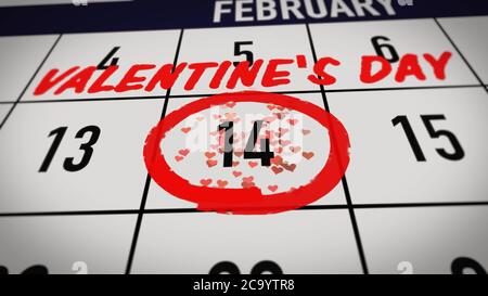 Il contrassegno rosso su un calendario mostra il Ringraziamento Foto Stock