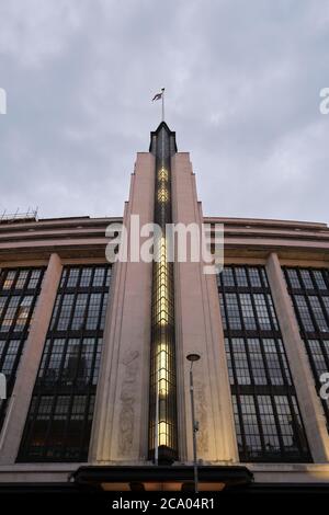 Barkers Shopping Arcade, i magnifici grandi magazzini dell'ex John Barker a Kensington High Street (Art Deco, 1938 - architetto: Bernard George). Foto Stock