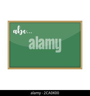 Cartoon scuola verde lavagna, illustrazione vettoriale Illustrazione Vettoriale