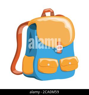 Zaino scuola Cartoon, illustrazione vettoriale Illustrazione Vettoriale