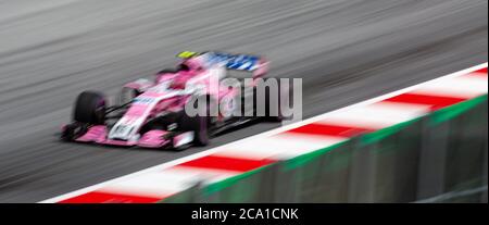 Esteban OCON guida la sua Force India VJM11 durante le Qualifiche per il Gran Premio d'Austria 2018 al Red Bull Ring, Foto Stock