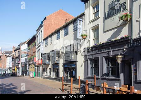 Ristoranti e caffè, Forman Street, Nottingham, Nottinghamshire, Inghilterra, Regno Unito Foto Stock