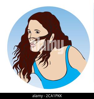 Una bella donna Illustrazione Vettoriale