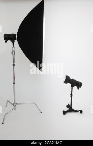 studio flash isolato Foto Stock