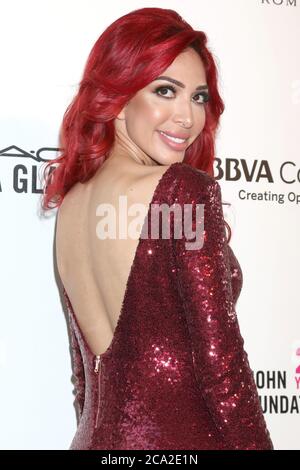 LOS ANGELES - 4 MARZO: Farrah Abraham al 2018 Elton John AIDS Foundation Oscar Viewing Party al West Hollywood Park il 4 marzo 2018 a West Hollywood, California Foto Stock